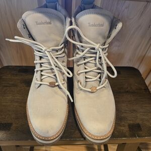 Timberland Women's Cream Combat Boots